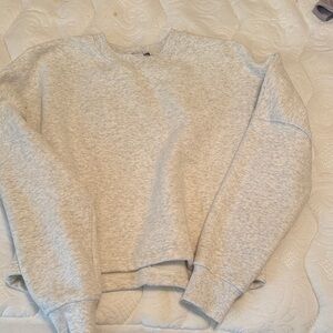 Athleta Light Gray Crewneck Top